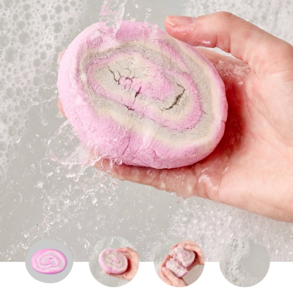 LUSH Phantom Foam Pink Bubble Bar ECTOPLASM SCENTED